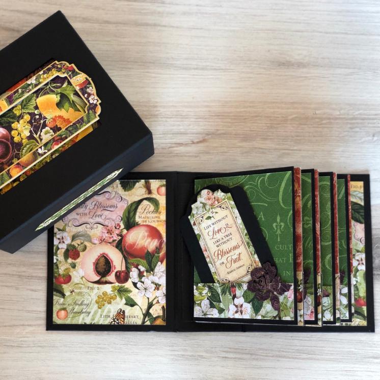 Graphic 45 ATC Album with Matchbook Box - Black - Image 3