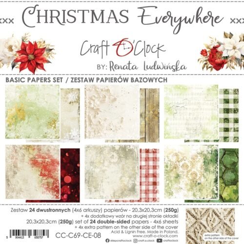 Christmas Everywhere 8x8 Background Papers