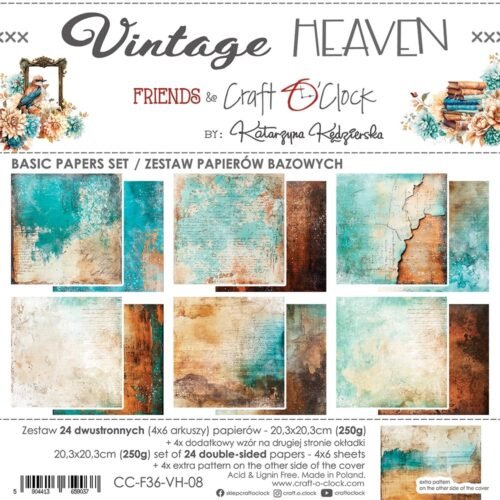 Vintage Heaven 8x8 Background Papers