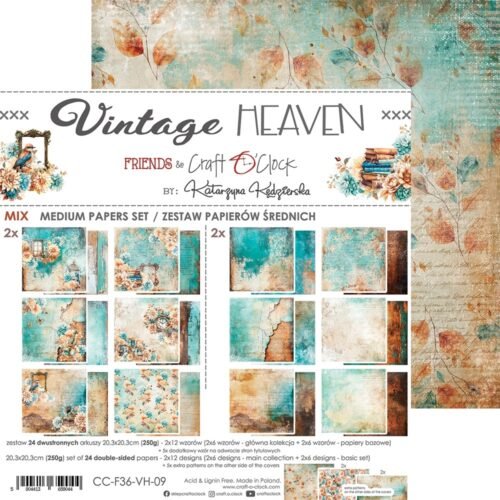 Vintage Heaven 8x8 Mixed Set Papers - Image 16