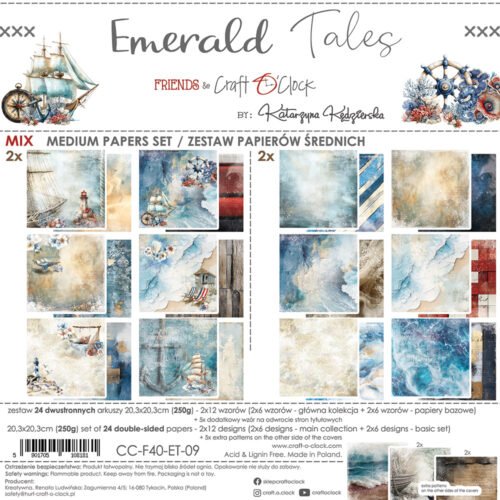 Emerald Tales 8x8 Mixed Set Papers