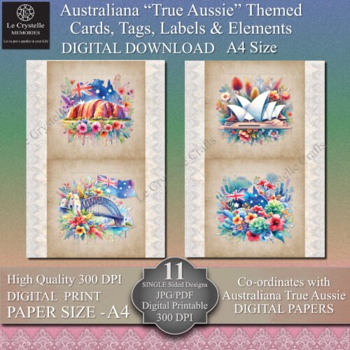 True Aussie Cards Tags & Elements - Image 3