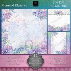 Mermaid Elegance Digital Paper MAIN Collection
