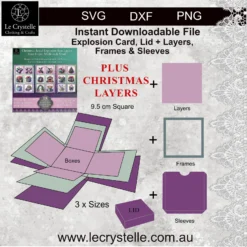 Christmas Explosion Box with Digital Paper