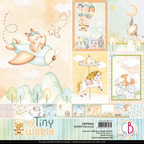 My Tiny world Paper Pad 12"x12" 12/Pkg