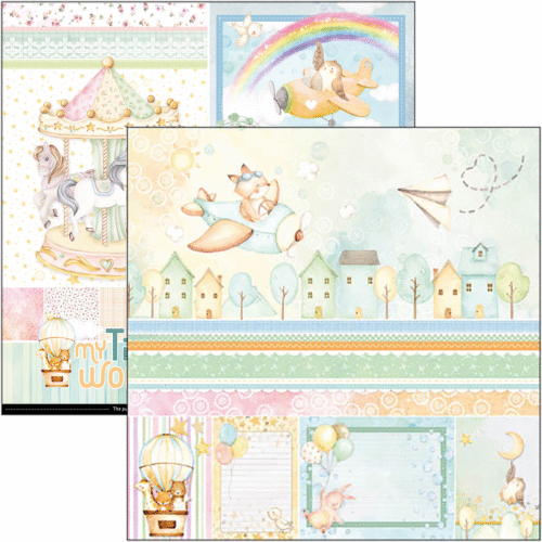 My Tiny World Paper Pad 8"x8" 12/Pkg - Image 2
