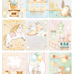 My Tiny world Rice Paper A4  cards