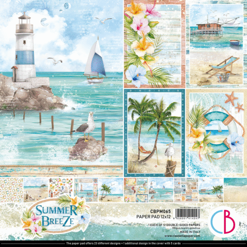 Summer Breeze Paper Pad 12"x12" 12/Pkg