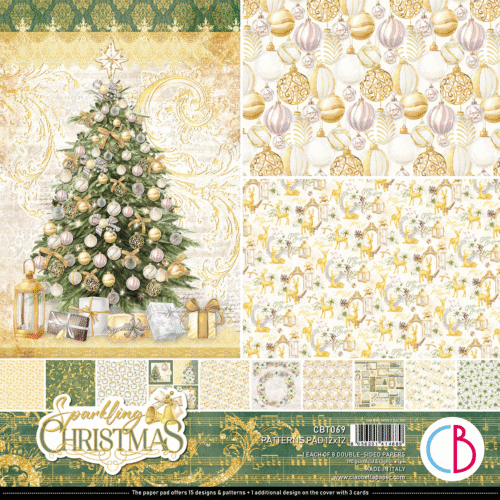 Sparkling Christmas Patterns Pad 12"x12" 8/Pkg