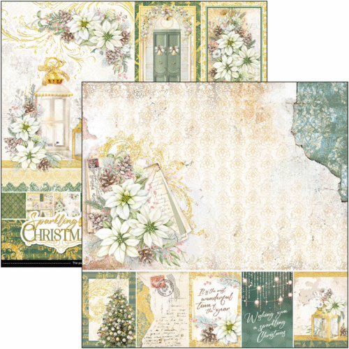 Sparkling Christmas Paper Pad 12"x12" 12/Pkg - Image 2
