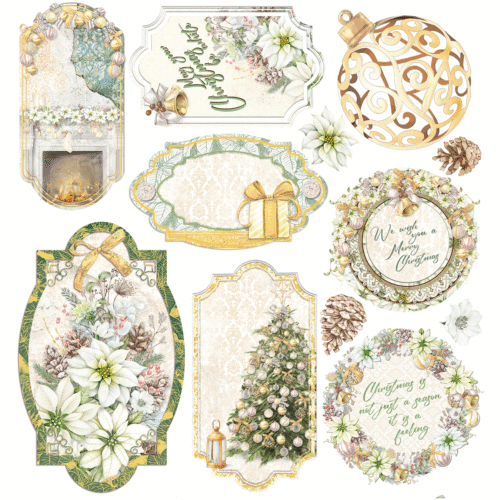 Sparkling Christmas Vellum Fussy Cut 6"x6" 6/Pkg - Image 5