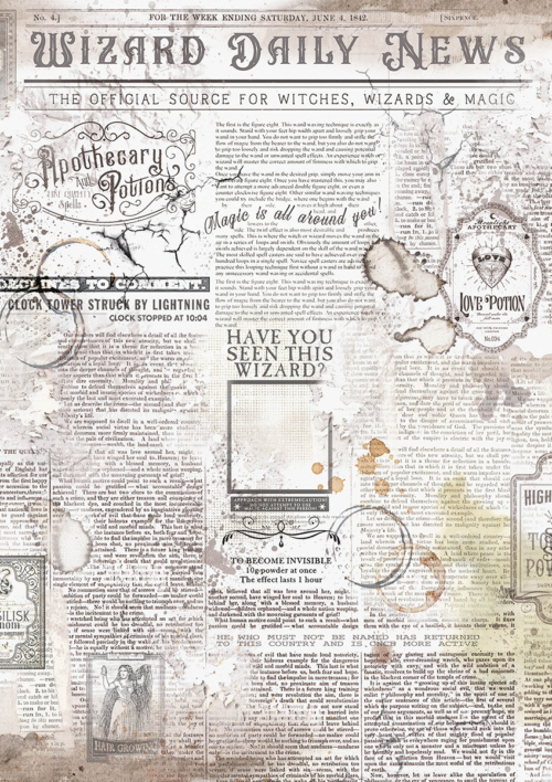 Wizard Academy Vellum Paper Patterns A4 6/Pkg - Image 5