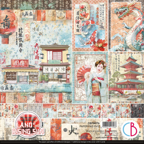 Land of the Rising Sun Paper Pad 12"x12" 12/Pkg