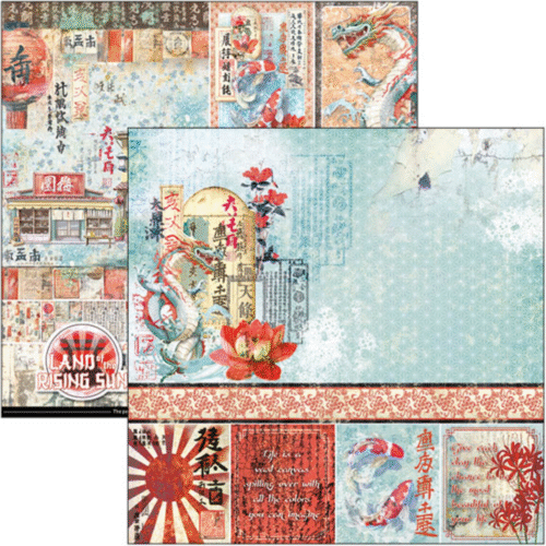 Land of the Rising Sun Paper Pad 12"x12" 12/Pkg - Image 2