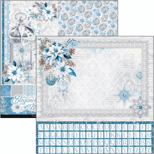 Elegance of Blue Patterns Pad 12"x12" 8/Pkg - Image 2