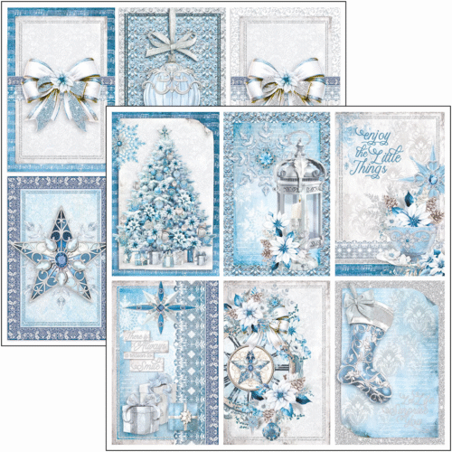 Elegance of Blue Patterns Pad 12"x12" 8/Pkg - Image 4