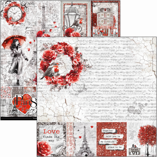 Paris Je t’aime Paper Pad 12"x12" 12/Pkg - Image 2