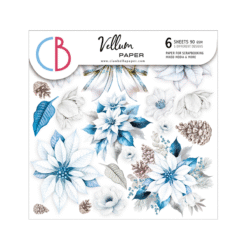 Elegance of Blue Vellum Fussy Cut 6"x6" 6/Pkg
