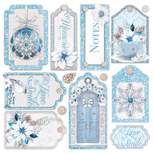 Elegance of Blue Vellum Fussy Cut 6"x6" 6/Pkg - Image 4