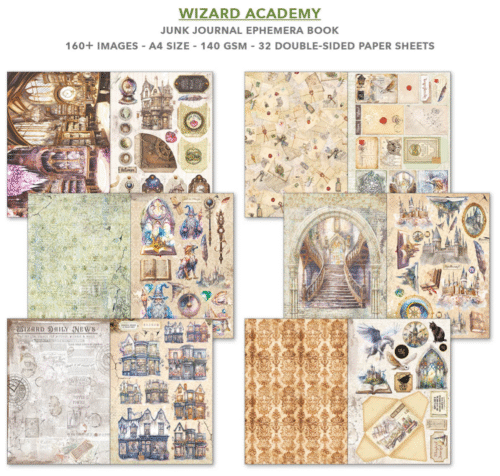 Wizard Academy Ephemera Book A4 32/Pkg - Image 3