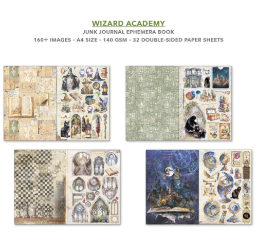 Wizard Academy Ephemera Book A4 32/Pkg - Image 4