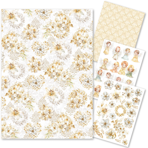 Blessing Day Rice Paper A4 MIXED 4/Pkg