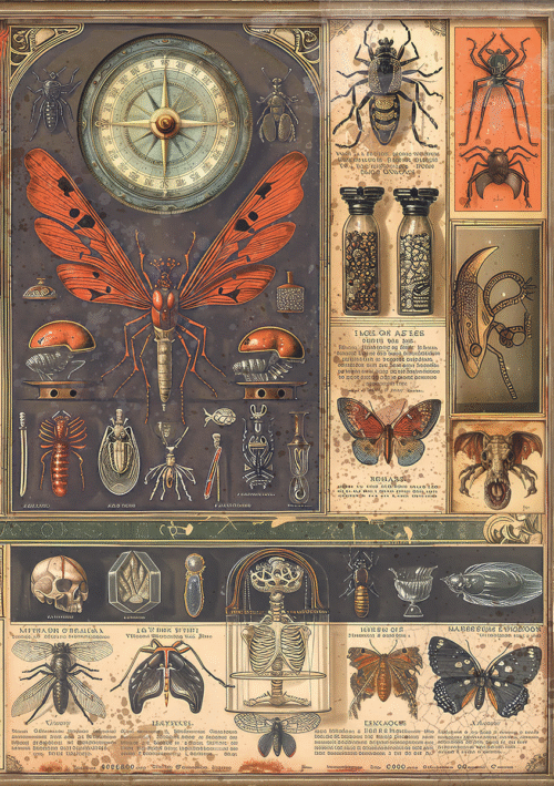 Rice Paper A5 MIXED 8/Pkg Cabinet of curiosities - Image 8