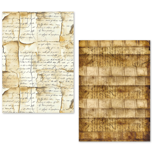 A5 Tissue Paper Set – 24 Sheets Vintage Manuscript - Image 2