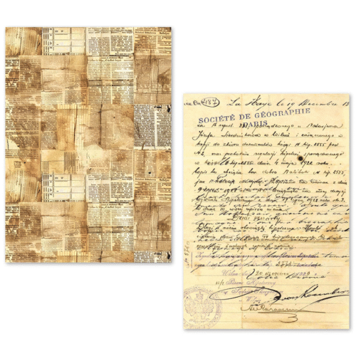 A5 Tissue Paper Set – 24 Sheets Vintage Manuscript - Image 11