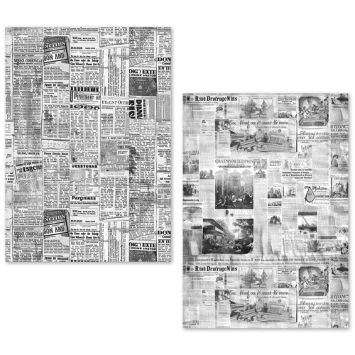 A5 Tissue Paper Set – 24 Sheets Newspapers - Image 2