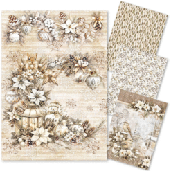 Winter Season Rice Paper A4 MIXED 4/Pkg