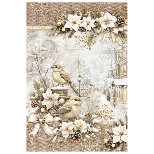 Winter Season Rice Paper A4 MIXED 4/Pkg - Image 4