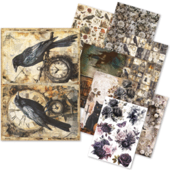 Dark Academia Rice Paper A5 MIXED 8/Pkg