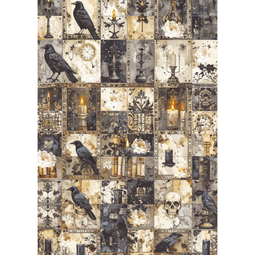 Dark Academia Rice Paper A5 MIXED 8/Pkg - Image 5