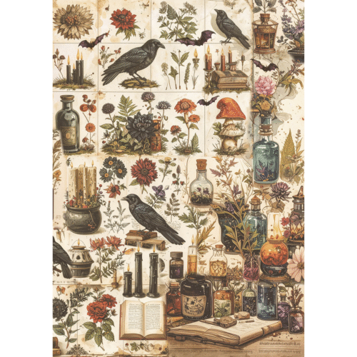 Dark Academia Rice Paper A5 MIXED 8/Pkg - Image 7