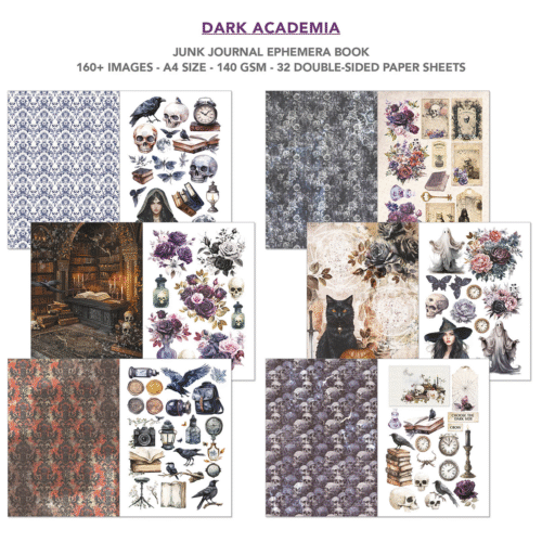 Ephemera Book Dark Academia A4 32/Pkg - Image 2