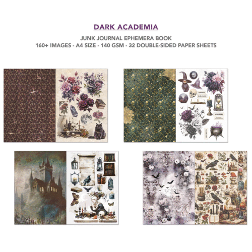 Ephemera Book Dark Academia A4 32/Pkg - Image 4