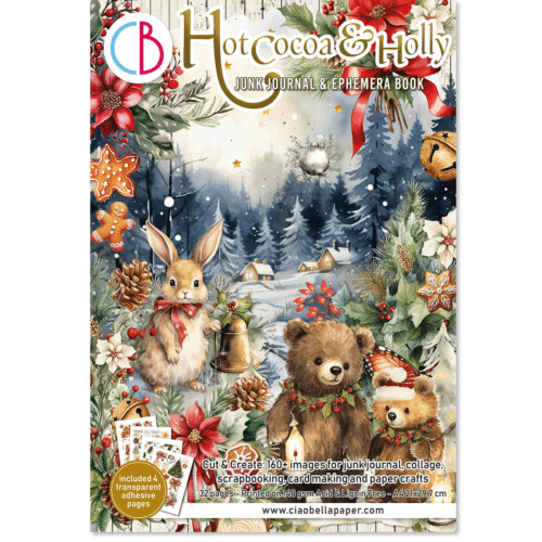 Ephemera Book Hot Cocoa & Holly A4 32/Pkg