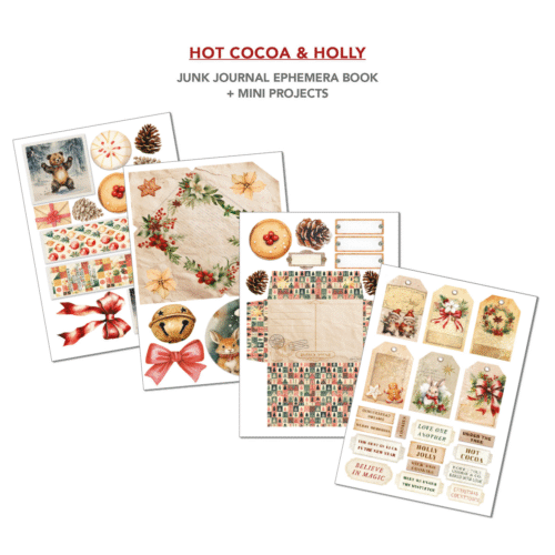Ephemera Book Hot Cocoa & Holly A4 32/Pkg - Image 6