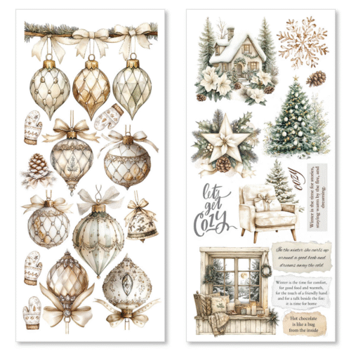 Winter Season Art Stickers transparent adhesive sheets 5/Pkg - Image 3