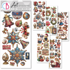 Toy Shop Art Stickers transparent adhesive sheets 5/Pkg