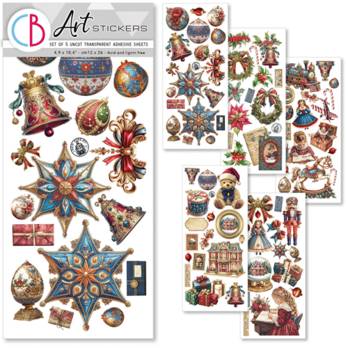 Toy Shop Art Stickers transparent adhesive sheets 5/Pkg
