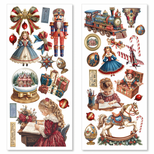 Toy Shop Art Stickers transparent adhesive sheets 5/Pkg - Image 3