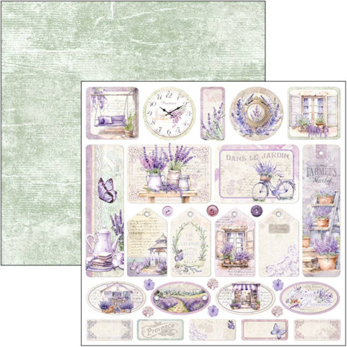 Morning in Provence Patterns Pad 12"x12" 8/Pkg - Image 6