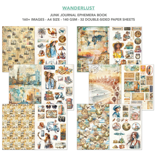 Ephemera Book Wanderlust A4 32/Pkg - Image 5