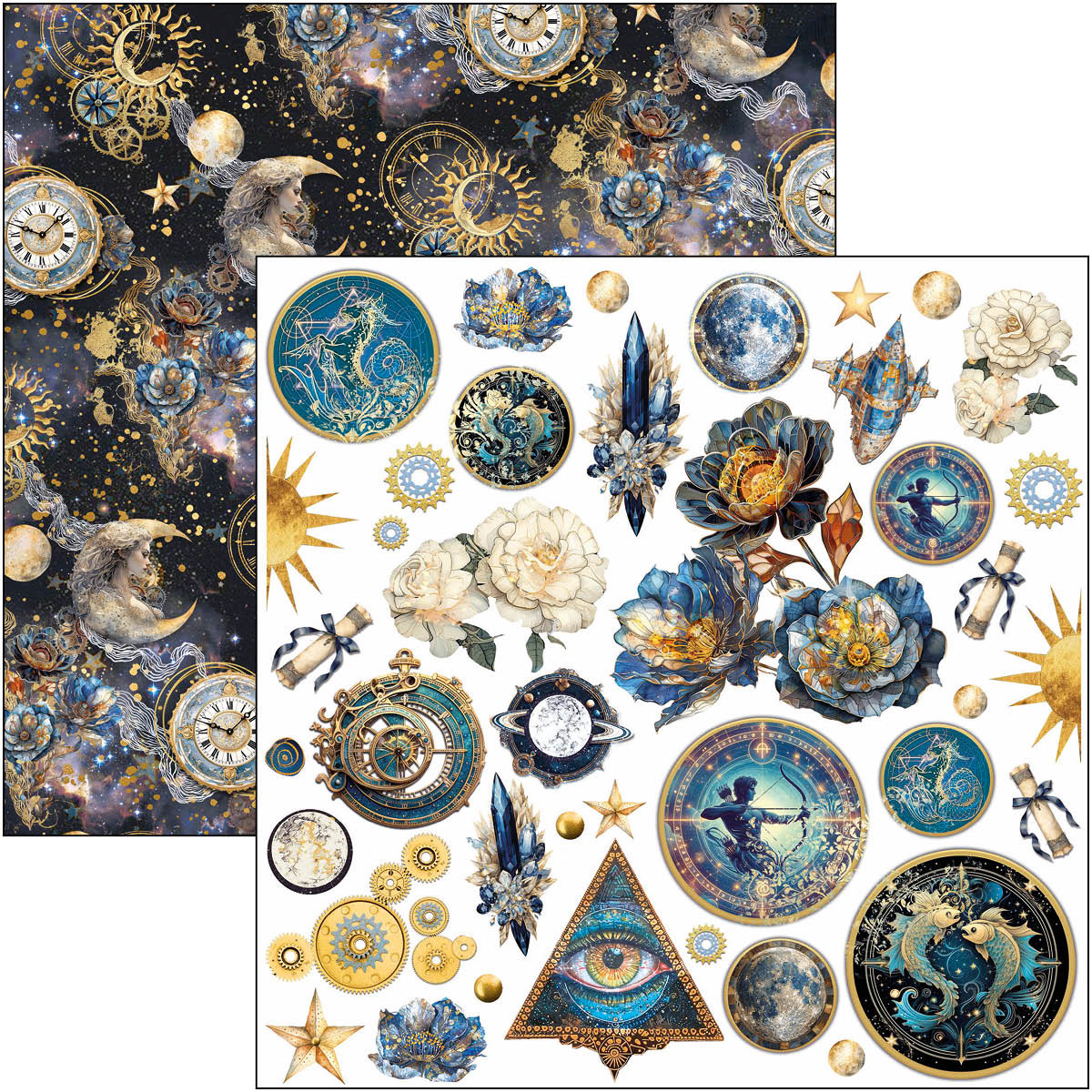 Celestial Fussy Cut Pad 6"x6" 24/Pkg - Image 2