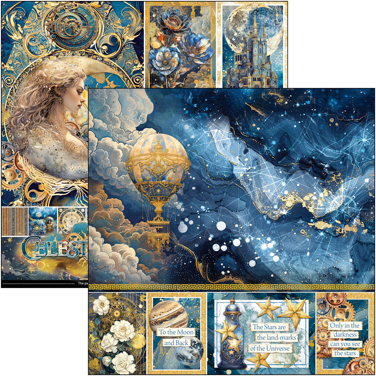 Celestial Paper Pad 12"x12" 12/Pkg - Image 13