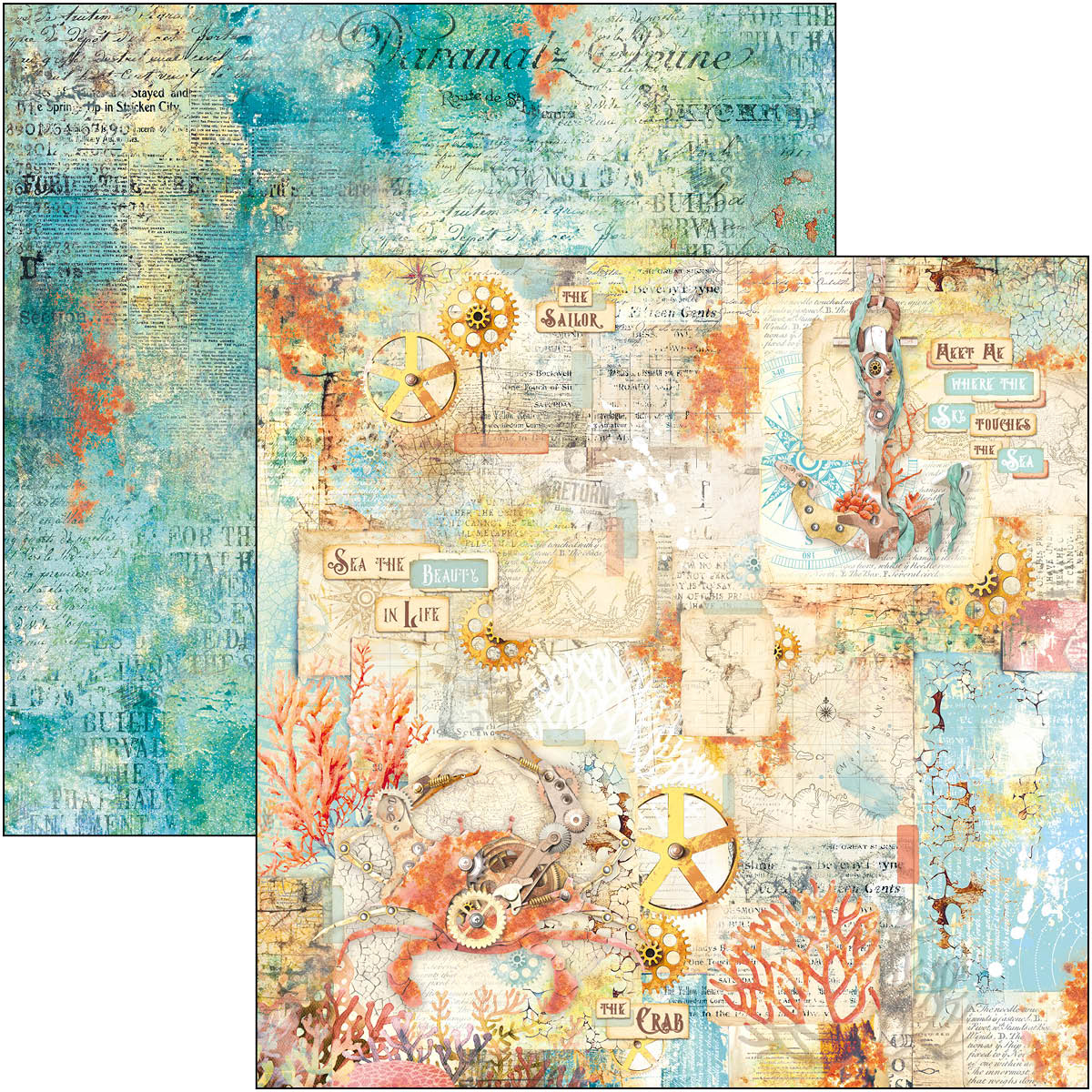 Coral reef Paper Pad 12"x12" 12/Pkg - Image 5