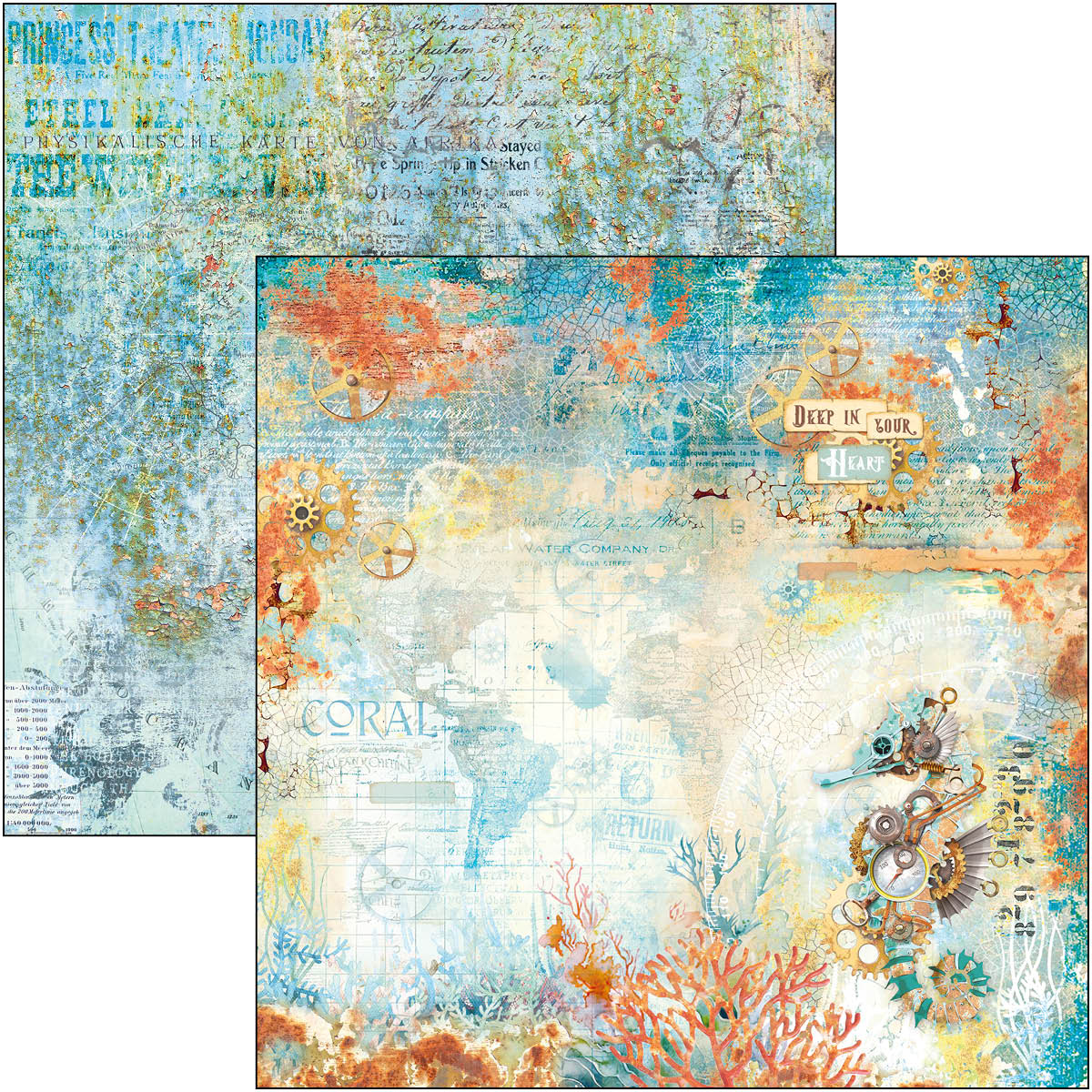 Coral reef Paper Pad 12"x12" 12/Pkg - Image 10
