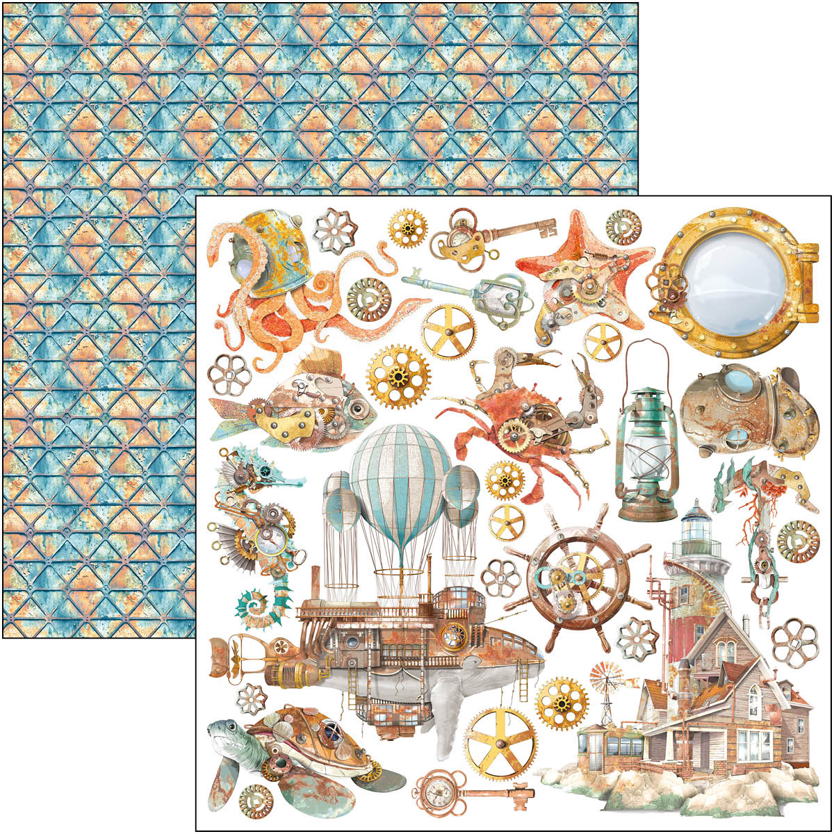 Coral reef Paper Pad 12"x12" 12/Pkg - Image 6